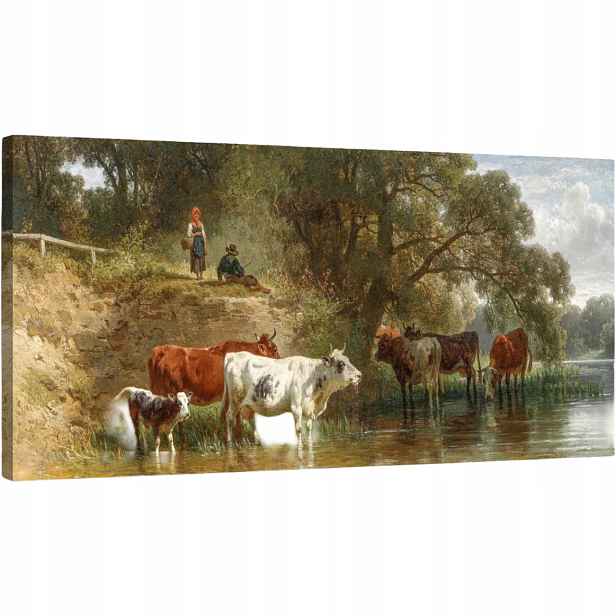 obraz na plátně Dřevěný rám Skot nad řekou Moderní 50 x 100 cm
