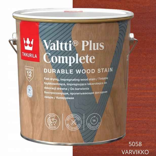 Tikkurila Lakovací Hmota Valtti Plus Complete 2,7 L Barva 5058 Varvikko