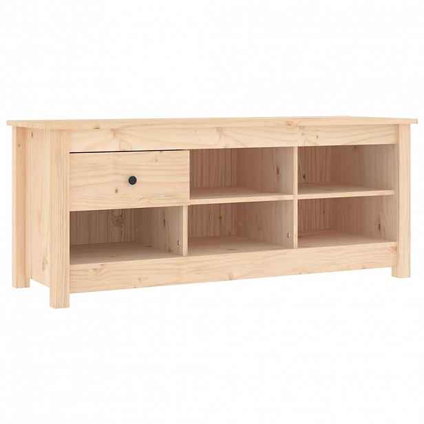 vidaXL Botník 110 x 38 x 45,5 cm masivní borovice