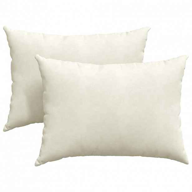 vidaXL Pohovkové polštáře 2 pcs Krémová 70 x 50 cm Žebrovaná látka