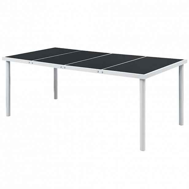 vidaXL Zahradní stůl 190 x 90 x 74 cm černý ocel