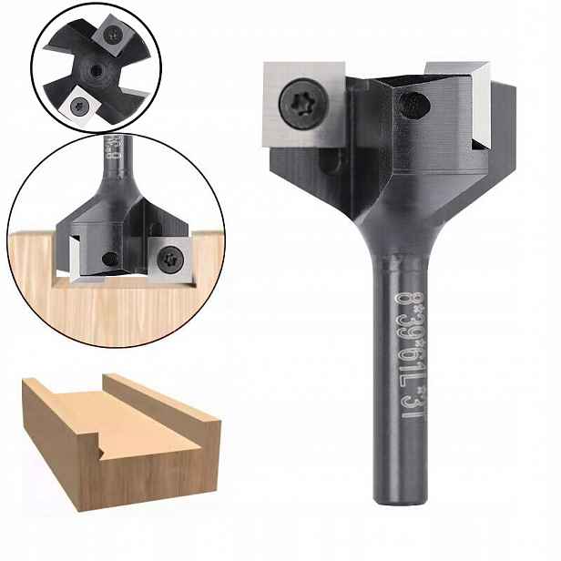 8mm destičky 4 zuby 38mm hoblovací Zarovnávací Fréza stopka 8mm*38,1*60L*4T