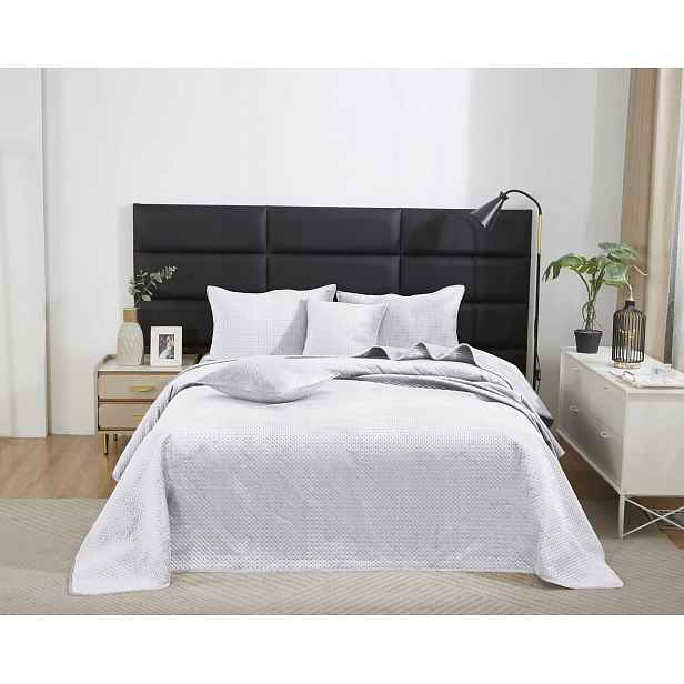 Bílá Prošívaný Přehoz Velvet na postel 240x220 Maya