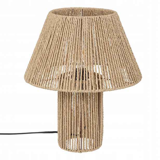 Pletená Stolní Lampa Boho Lampa Hnědá Do Obývacího Pokoje, výška 38 cm