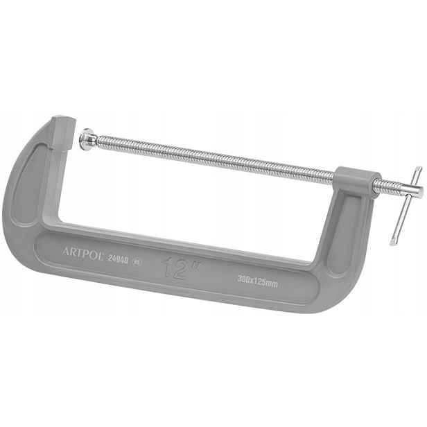 Šroubová Svorka 12" 300 x 125 mm Typ C Truhlářská Svěrka Modelářská