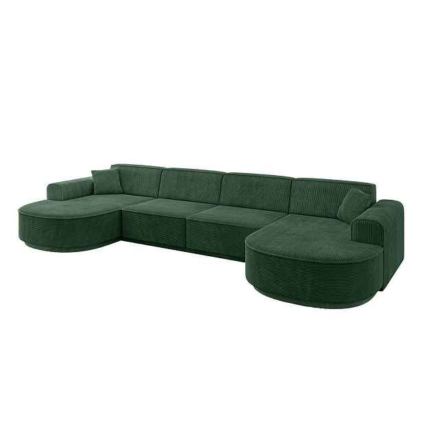 ALTDECOR SEDACÍ SOUPRAVA ve tvaru U MARI-U2-v3 388x171x83 Zelená Manšestr