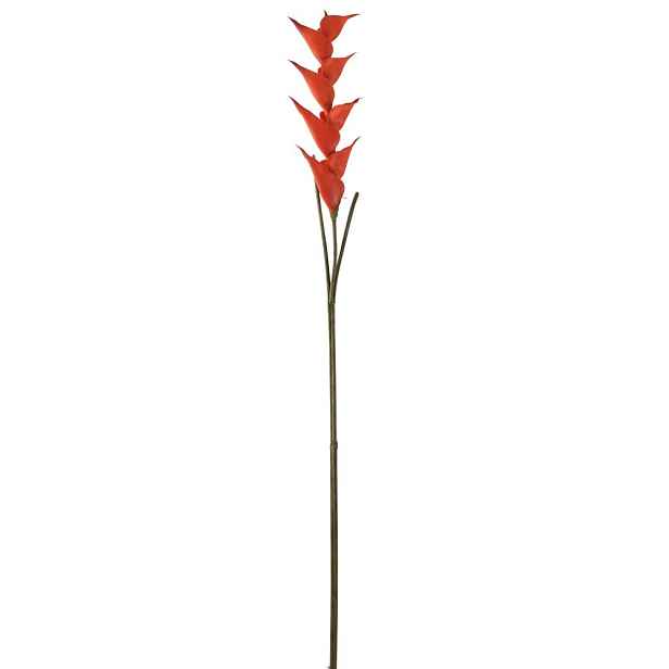 Oranžová květina Heliconia - 141cm J-Line by Jolipa
