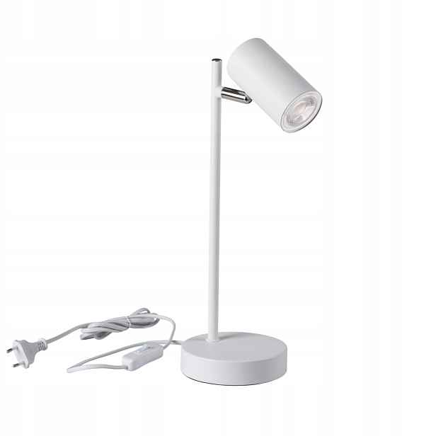 Stolní lampa na psací stůl skandinávská bílá nastavitelná bodovka Kanlux