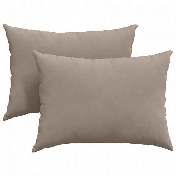 vidaXL Pohovkové polštáře 2 ks textil Taupe 70 x 50 cm