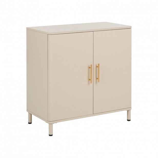 Beliani SIDEBOARD se 2 dveřmi Kov Béžový Ombura
