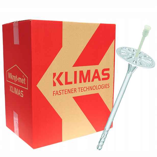 Izolační spojky pro polystyren, plastový trn Klimas Ltx 10x180 200 ks