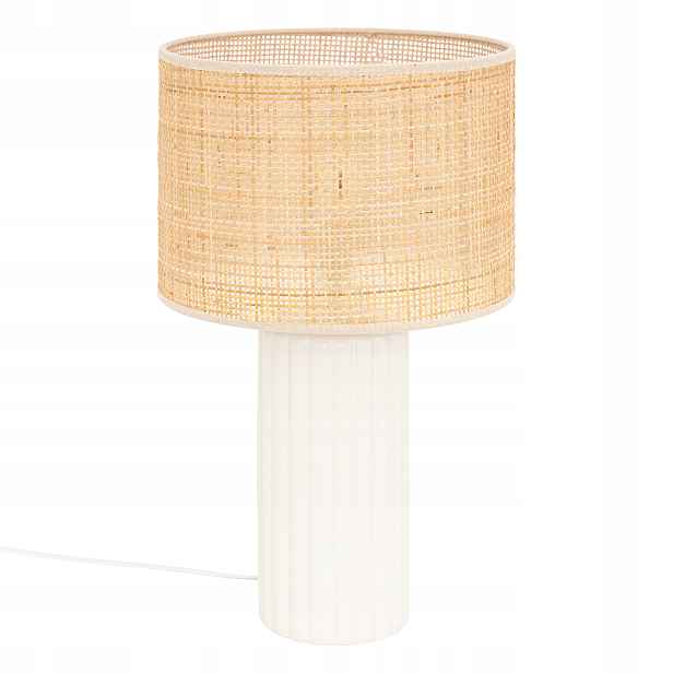 Keramická lampa Tylia 47 cm, moderní stolní lampa na komodu do obývacího pokoje