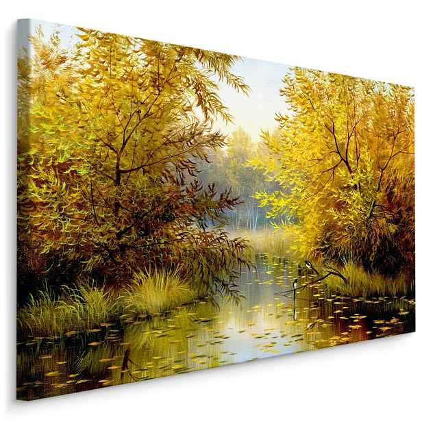 Plátno Podzimní Krajina S Řekou Varianta: 30x20