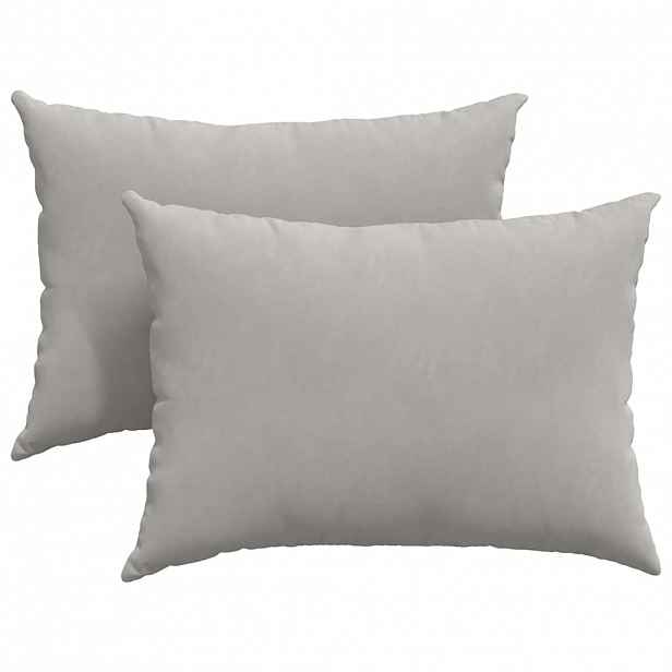vidaXL Pohovkové polštáře 2 ks textil Světle šedá 70 x 50 cm