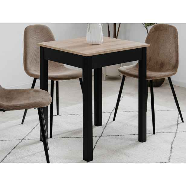 Jídelní stůl Capri 60x67 cm, dub artisan/černý