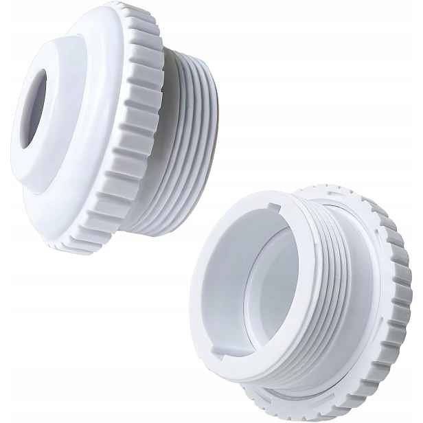 Regulovatelná Bazénová Tryska S Otočnou Hlavicí, Bílá, 2 ks