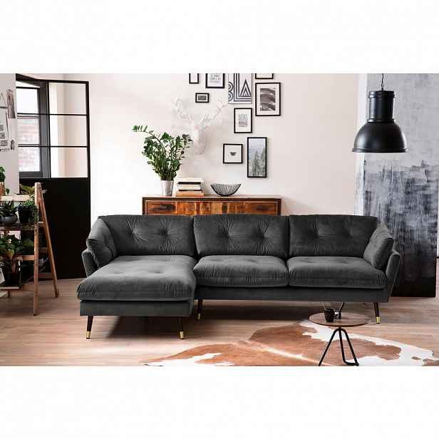 MID.YOU ROHOVÁ SEDAČKA, textil, antracitová