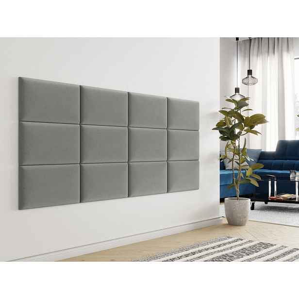 Čalouněný nástěnný panel 50x30 PAG - šedý