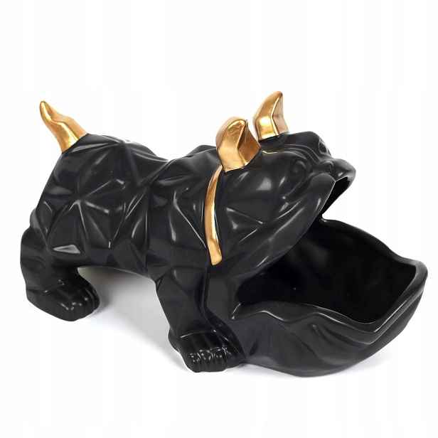 Dekorativní keramická figurka, ozdoba, dárek, 30 cm, černá