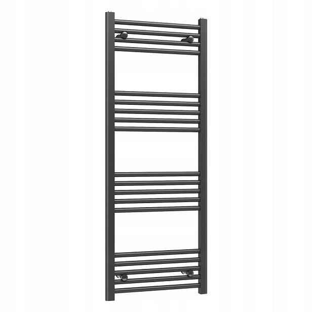 Ohřívač Basic 50x130 cm černý koupelnový žebříkový radiátor Gamma