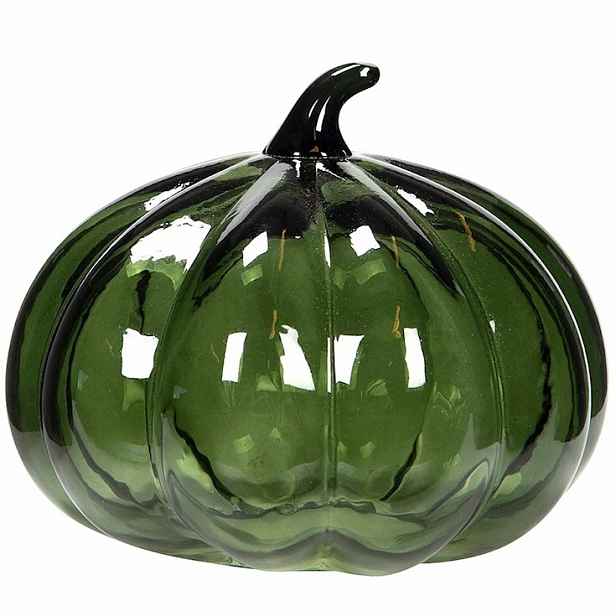 Skleněná Figurka Dýně Zelená Na Halloween Podzim Ozdoba Boho Dekorace