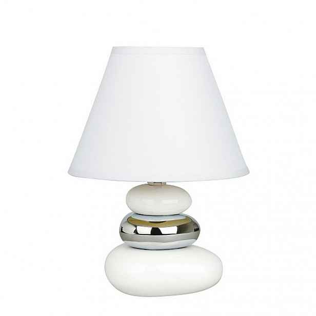Stolní lampa Salem, bílo-stříbrná, Rabalux 4949