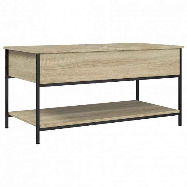 vidaXL Konferenční stolek dub sonoma 100 x 50 x 50 cm kompozit a kov