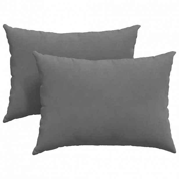 vidaXL Pohovkové polštáře 2 ks textil Tmavě šedá 70 x 50 cm
