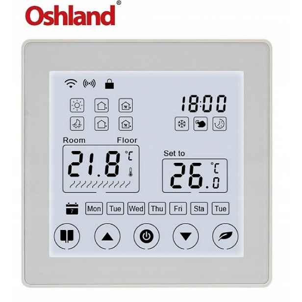 Pokojový Termostat Dotykový Panel LCD 16A Wifi Tuya Podlahové Vytápění