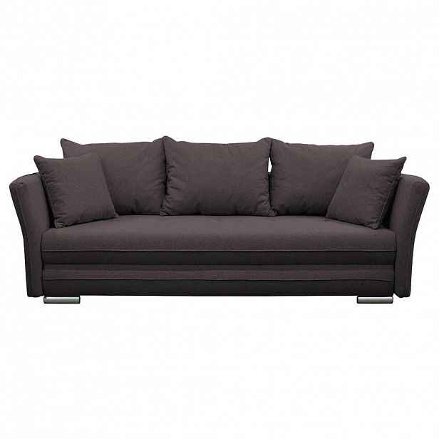 MID.YOU ROZKLÁDACÍ POHOVKA, textil, tmavě hnědá