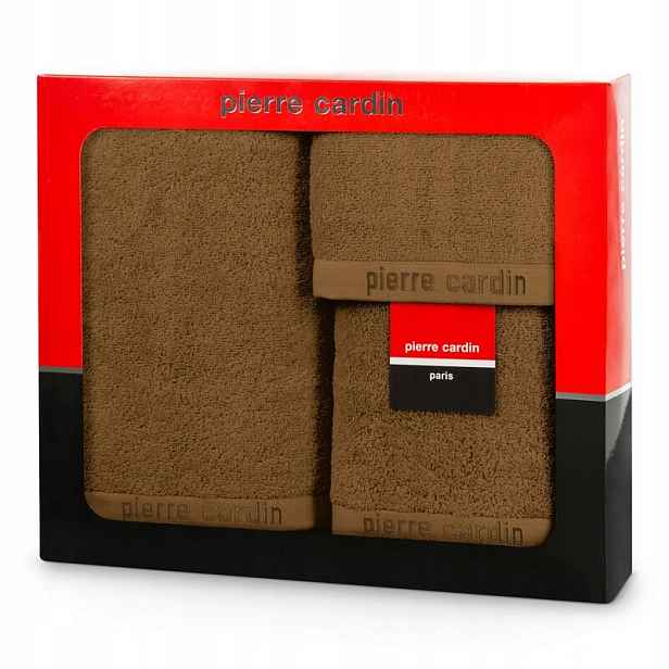 Sada ručníků v krabičce Evi 3dílná medová 430 g/m2 Pierre Cardin