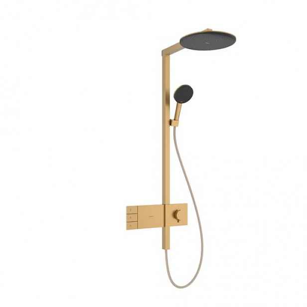 Sprchový systém Hansgrohe Raindance Alive S s termostatickou baterií kartáčovaný bronz 24595140