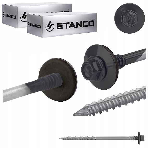 Šrouby do sendvičové desky 140 mm Ral 7016 200s pro dřevo betonu Etanco Gtrw