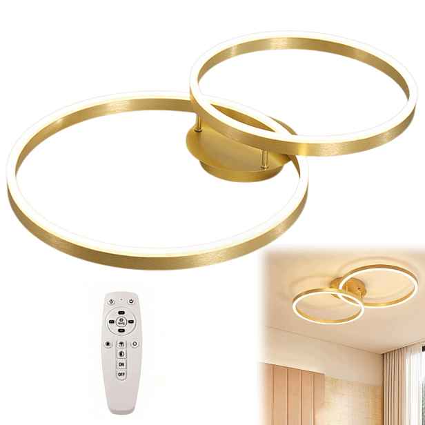 stropní svítidlo Led Zlatý lustr Stropní Svítidlo Ring Moderní do obývacího pokoje 42W 4500