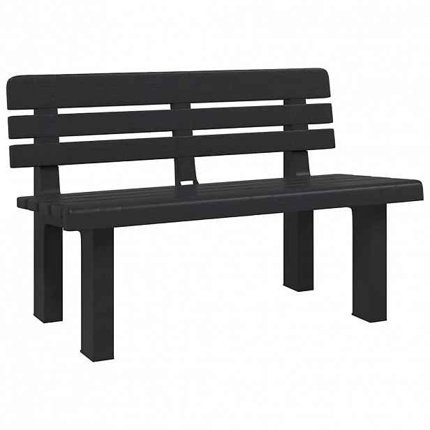 vidaXL Zahradní lavice antracitová 110 x 52 x 71 cm polypropylen