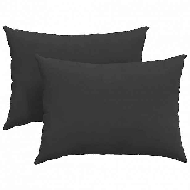 vidaXL Pohovkové polštáře 2 ks textil Černá 70 x 50 cm