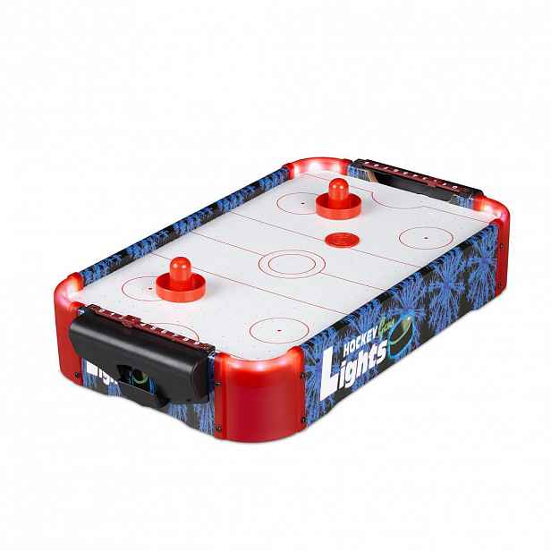 Relaxdays HRA Modrá Červená Bílá AIRHOCKEY LED