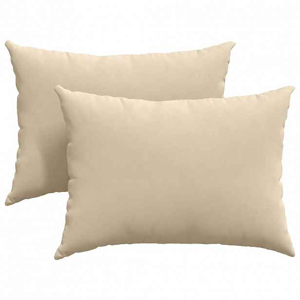 vidaXL Pohovkové polštáře 2 ks textil Krémová 70 x 50 cm