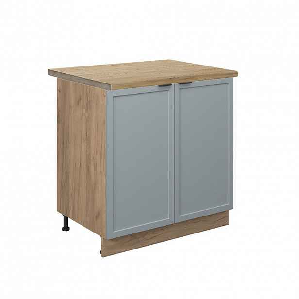 Vicco SKŘÍŇKA POD DŘEZ Fame-Line Světle modrošedá 80 cm , PD Dub