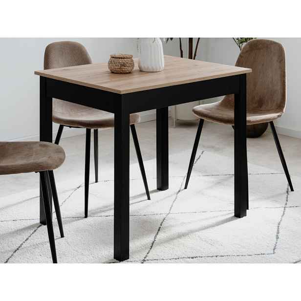 Jídelní stůl Capri 90x67 cm, dub artisan/černý