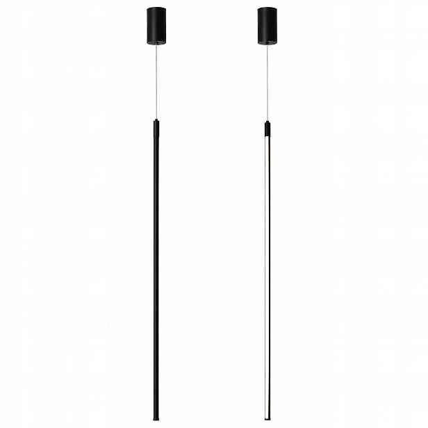 Závěsná stropní Led lampa dlouhá, černá, vertikální, lineární, 100 cm, 10 W