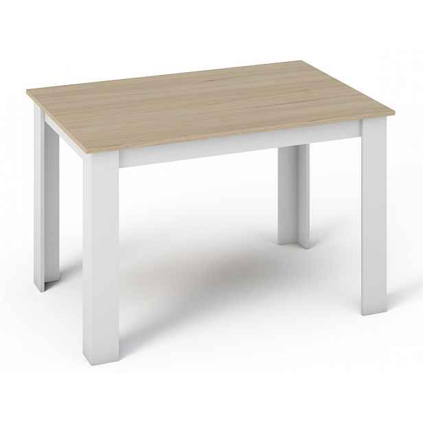 Jídelní stůl KONGO 120x80, sonoma/bílá