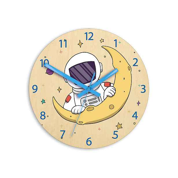 ModernClock Dětské nástěnné hodiny Ami Astronaut 30 cm vícebarevné