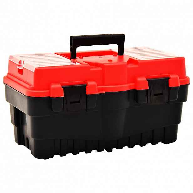 vidaXL Box na nářadí plast 462 x 256 x 242 mm červený