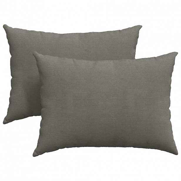 vidaXL Pohovkové polštáře 2 pcs Světle šedá 70 x 50 cm Žebrovaná látka