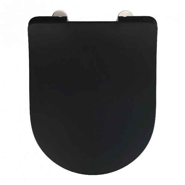 Černé WC sedátko Wenko Sedilo Black, 45,2 x 36,2 cm