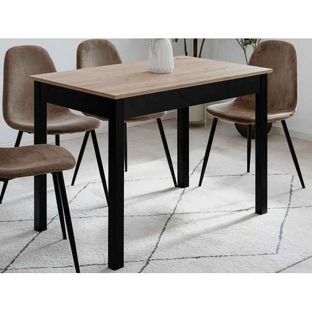 Jídelní stůl Capri 110x67 cm, dub artisan/černý