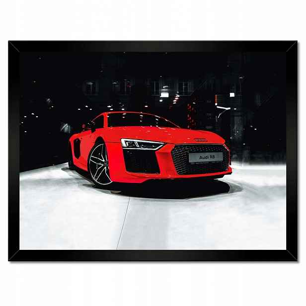 Plakáty v rámu 40x30 Červené Audi Audica R8