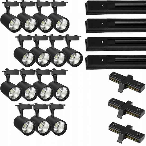 15 X Kolejnicový Reflektor Led Svítidlo Nastavitelné Stropní Svítidlo Kolejnicový Kabel