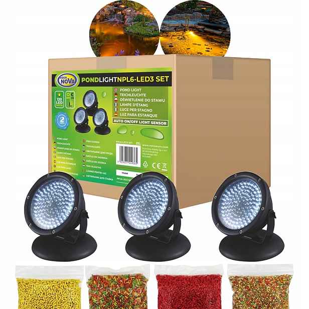 Aqua Nova NPL6-LED3 Led Osvětlení 3ks Do Jezírka 12V bonus